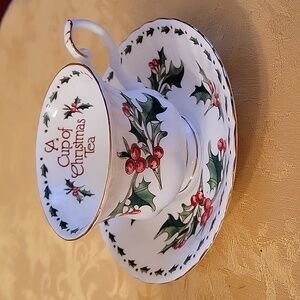 Bone China tea cup- A Cup of Christmas tea